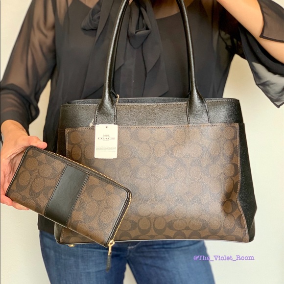 ▪️COACH▪️Signature Casey Tote & Zip Around Wallet - Picture 6 of 7
